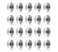 LDEXIN Lot de 20 poignées rondes encastrées en acier inoxydable nickel brossé pour porte de poche, portes de grange coulissantes, 35 mm