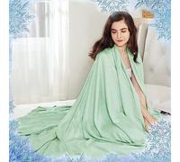 LDFHOIN Couverture rafraîchissante pour les gens - Couverture rafraîchissante en bambou 100 % naturel - Couverture glacée pour dormeurs chauds - Couverture d'été auto-rafraîchissante - Absorbe la