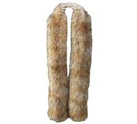 LDFWAY Châle long en fausse fourrure, écharpe, châle, étole, pour homme et femme, écharpe d'hiver chaude à col, écharpes, marron, L