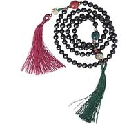 LDGSUPH Bracelet Mala, de perles prière Bouddhisme, Collier manchette en bois Méditation, Bijoux multitours tibétaines 10 mm