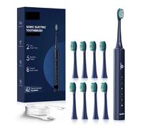 LDGSUPH Convient pour brosse à dents électrique avec 5 modes, 8 têtes de brosse de rechange, rechargeable par USB pour le blanchiment des dents et les soins bucco-dentaires (H)