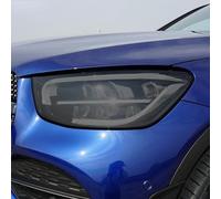 LDGSUPH film pour phares Pour Benz Glc Class X253 C253 Pour Amg 2015-on 2 Film protecteur de phares de voiture Autocollant TPU noir transparent