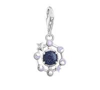 LDGSUPH Pendentif à Breloques Phases de la Lune, Bijou Fait Main en Argent Sterling 925 for Femmes et Hommes