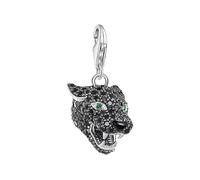 LDGSUPH Pendentif Chat Noir, Pendentif Mystique en Argent Sterling 925 De Style Punk, Compatible avec Les Bracelets Et Colliers À Maillons Serpent Européens, Cadeau Romantique for Petite Amie