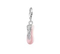 LDGSUPH Pendentif De Charme Dangle, Pendentif De Charme De Chaussure De Ballet Rose 925 en Argent Sterling Charme s'adapte À Bracelets Et Colliers Europe Club Bijoux pour Les Femmes(Lobster Clasp)
