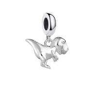 LDGSUPH Pendentif De Charme De Dinosaure, 925 Argent Sterling Dangle Charm Convient Bracelets Et Colliers Bijoux Animaux Cadeau pour Les Femmes Hommes Filles(Ring)