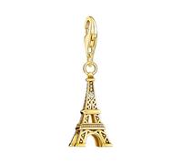 LDGSUPH Pendentif De Charme Plaqué Or, Tour Eiffel 925 en Argent Sterling Dangle Charm Convient Bracelets Et Colliers Cadeau pour Les Femmes Hommes(Lobster Clasp)