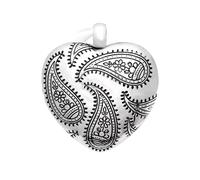 LDGSUPH Pendentif en Argent Sterling 925, Grand Coeur Medaillon Pendentif Bijoux Europe Accessoires Cadeau Romantique pour La Femme Hommes Filles