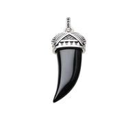 LDGSUPH Pendentif Ethnique Maori en Dent De Tigre, Bijou en Argent Sterling 925, Style Européen, Cadeau for Femme Et Homme
