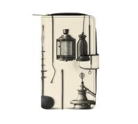 LDGSUPH Portefeuille long en cuir pour appareils médicaux et instruments médicaux avec fermeture éclair - Porte-cartes de crédit multifonction - 12 emplacements pour cartes
