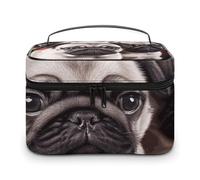 LDGSUPH Puppys - Trousse de maquillage avec poignée - Portable - Légère et imperméable - Joli sac de rangement pour cosmétiques - Grande trousse de maquillage tendance pour femme