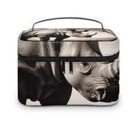 LDGSUPH Trousse de maquillage en forme d'animal d'Afrique du Sud avec poignée, trousse de toilette de voyage, légère, étanche, sac de rangement mignon, grande trousse de maquillage tendance pour femme
