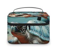 LDGSUPH Trousse de maquillage en forme d'étoile de mer avec poignée - Portable - Légère et imperméable - Joli sac de rangement pour cosmétiques - Grande trousse de maquillage tendance pour femme
