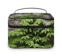 LDGSUPH Trousse de maquillage murale en forme de plante sur pierre avec poignée, trousse de toilette de voyage, légère, étanche, sac de rangement mignon, grande trousse de maquillage tendance pour