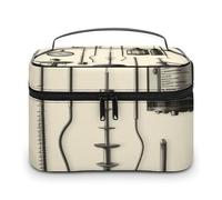 LDGSUPH Trousse de maquillage pour appareils médicaux et instruments médicaux avec poignée, trousse de toilette de voyage, légère, étanche, sac de rangement mignon, grande trousse de maquillage