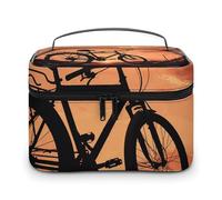 LDGSUPH Trousse de maquillage pour vélo de route avec poignée, trousse de toilette de voyage, légère, étanche, sac de rangement mignon, grande trousse de maquillage tendance pour femme