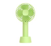 LDGSUPH Ventilateur portatif Rechargeable par USB, Mini ventilateur de refroidissement d'air, bureau avec Base, 3 Modes for voyage et extérieur(Green)