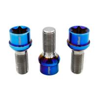 LDGSUPH Vis de Boulon Titanium Torx M14x1 5x28 50 mm Rouge de siège à Billes Compatible avec Divers véhicules 10pcs 20pcs(Burnt)