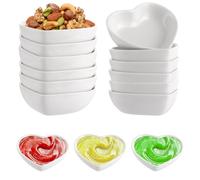LDHHYH 12 Pièces Bols à Tapas et Sauces, Bols à Tremper en Céramique en Porcelaine, Bols à Tremper Plats à Sauce pour sauces, épices, entrées, sauce soja, collations(8.5 cm)