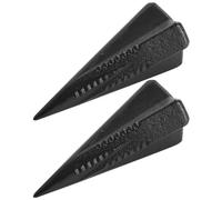 LDHHYH 2 pièces Coin de fendage Rotatif forgé en Acier Coin de 1,6 kg, Coin Grenade en Acier, Coin Eclateur pour Fendage de Bûches, Coin de fendage de Bois, Coin d'abattage Noir