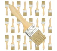 LDHHYH 30 pièces Pinceau à Vernis, 45 mm, Ensemble de Pinceaux, Pinceau Plat avec Manche en Bois, Pinceau Plat, Ensemble de Pinceaux pour Bois, Pinceau, Pinceau Plat pour clôture, décoration, Peintur