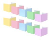 LDHHYH Lot de 10 séparateurs de bureau pour l'école - 40 x 30 cm - Bureau | 5 couleurs x 2, brise-vue en carton ondulé pour l'école primaire, salle de ibliothèque et lieu de devoirs