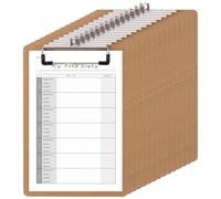 LDHHYH Lot de 20 porte-blocs A5 - En panneaux durs - Format A5 - Avec pince en métal et boîte de suspension - Format A5 - Pour l'école, la maison, le bureau