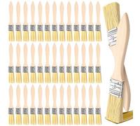 LDHHYH Lot de 40 Pinceau Peinture 23 mm,Pinceau Peinture Mur, Pinceau Lasure Bois Exterieur,pinceaux à Peinture Plats, Pinceau Peinture pour Peinture à l'huile, Teinture, Vernis