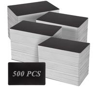 LDHHYH Lot de 500 cartes de crédit vierges en PVC CR80 30 mm, cartes de visite en PVC noir pour imprimantes de badges d'identité photo