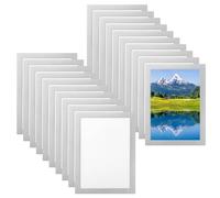 LDHHYH Support d'Affichage Magnétique A5 (Pack de 20), Cadre Argenté avec Dos Adhésif pour Documents et Menus, Pièces Cadre Magnétique A5 pour Organisation Murale et DIY, 18x24cm