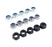 LDHNFBYV 1 à 50 écrous autobloquants hexagonaux en Nylon, en Acier Inoxydable 304 ou en Acier, écrou de Blocage à Insert Coulissant(Zinc Natural Color,M7 20pcs)