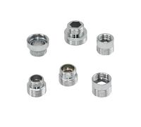 LDHNFBYV 1 connecteur fileté en Laiton 1/2" vers M16 M18 M24 M28 mâle Femelle for Robinet de purificateur d'eau à Bulles, raccords en cuivre plaqué Argent(Grey)