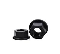 LDHNFBYV Écrou à embase Hexagonal en Nylon et Plastique, Filetage métrique, écrous à Fond Plat(Black,M8 (30pcs))
