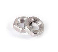 LDHNFBYV Écrou Hexagonal Fin en Acier Inoxydable 304/316 M6 M8 M10 M12 M14 M16 M20 M24, Contre-écrou Hexagonal Plat(304 Stainless Steel,5pcs M12)