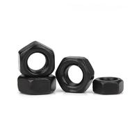 LDHNFBYV Écrou Hexagonal M2 M2.5 M3 M4 M5 M6 M8 M10 M12 M14 M16 M18 M20 M22 M24 Écrou Hexagonal en Acier au Carbone Noir(M2.5-100pcs)