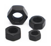 LDHNFBYV Écrou Hexagonal Noir en Acier de Grade 8.8 DIN934, 1/2/5/10/20/25/50 pièces(M12 5pcs)