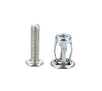 LDHNFBYV Écrous de Blocage à Rivets pétales avec vis for Plaque d'immatriculation Fixe, 1/5/10 pièces(M4x20,10pcs)