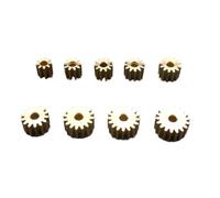 LDHNFBYV Lot de 5 pignons Droits en Laiton de 0,4 m, Petit Module mécanique de 0,4 mm, alésage de 2 mm à 1,98 mm, 9/10/11/12/13/14/15/16/17/18 Dents(0.4M12T2A)