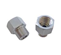 LDHNFBYV Raccord réducteur en Acier Inoxydable M10/14/20 1/8" 1/4" 3/8" 1/2" BSP NPT Femelle mâle, raccord de Tuyau, coupleur, manomètre Haute Pression(1l8 BSPP Female,1l8 NPT Male)