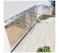 Ldhpaxl Auvent invisible pour porte, housse en polycarbonate muet transparent pour porte d'entrée, terrasse - Protection contre la pluie, la neige, la lumière du soleil - Plaque creuse, transparente