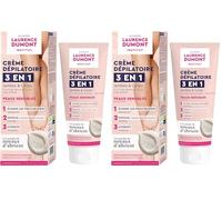 LDI - Crème Dépilatoire Exfoliante Institut 3 en 1 Corps & Jambes, Peaux sensibles, Odeur Douce, Elimine les Poils, Exfolie, Hydrate, 200ml (Lot de 2)