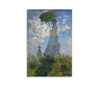 LdinMEX Claude Monet ArtWork - The Promenade, Woman with A Parasol Print Photo Art Painting Impression sur toile Décoration d'intérieur Chambre à coucher Décoration moderne 20 x 30 cm