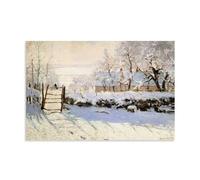 LdinMEX Claude Monet Impression sur toile La Pie - Décoration murale d'intérieur moderne - 40 x 60 cm
