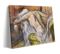 LdinMEX Edgar Degas ArtWork - Poster imprimé « After Bathing, Woman Drying Herself » - Impression sur toile décorative pour la maison, la chambre à coucher - 30 x 45 cm