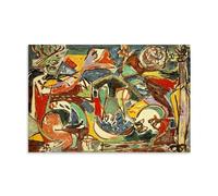 LdinMEX Jackson Pollock Impression sur toile Motif clé 30 x 45 cm