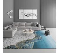 Ldiuttu Grand Tapis Salon 160x200cm Tapis Antidérapant Lavable en Machine pour Chambre à Coucher Cuisine Couloir Entree Bureau Géométrie Moderne