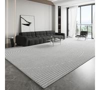 Ldiuttu Grand Tapis Salon 160x200cm Tapis Antidérapant Lavable en Machine pour Chambre à Coucher Cuisine Couloir Entree Bureau Géométrie Abstraite Moderne Grise