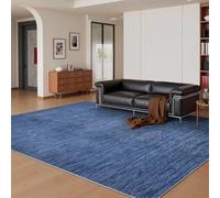 Ldiuttu Tapis De Salon 110x150cm Tapis Antidérapant Lavable Décoration Moderne D'Intérieur pour Chambre Salle Manger Bureau Bleu Moderne