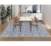 Ldiuttu Tapis Salon 70 x 140 cm Tapis Chambre Antidérapant Intérieur Doux Lavable Moquette pour Salle à Entrée Manger Bureau Bleu Traditionnel Bleu