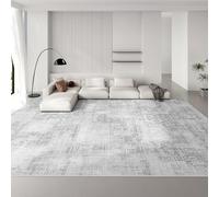 Ldiuttu Tapis Salon 90 x 150 cm Tapis Entrée Antidérapant Intérieur Moquette Doux Chambre Rectangulaire Poil Courts Gris Encre Abstrait Moderne